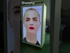 86 Inch Touch Screen Transparent LCD Box Display Showcase Advertising Player