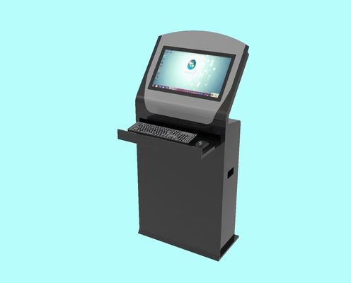 19 Inch Floor Standing Touch Screen Self Service Kiosk for Ticket Collecting with Interactive Display