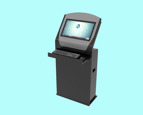 Industrial Floor Standing Touch Screen Self Service Kiosk 19 Inch For Ticket Collecting