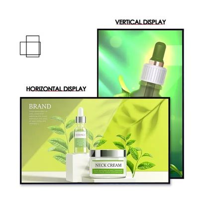 65 Inch Sunlight Readable Digital Signage Display with 3000nits High Brightness for Indoor Advertising