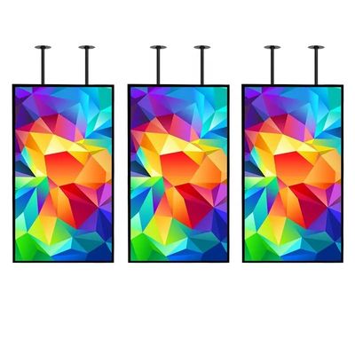 75 Inch High Brightness LCD Display 3000nits Sunlight Readable Dual Screen Digital Signage for Window Advertising