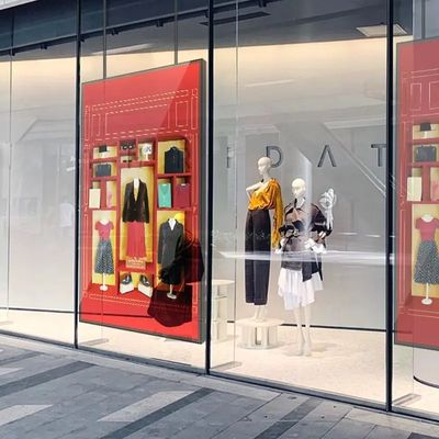 55 Inch 16:9 High Brightness Advertising Display Video Player LCD Screen with 2000cd/m2 Brightness for Shop Window