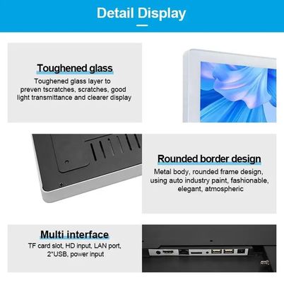 Aluminum Alloy 50W Elevator Advertising Display with 1920x1080 Resolution Digital Signage