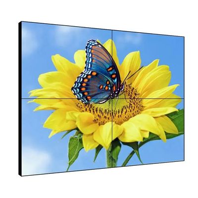 46 Inch 0.88mm Ultra Narrow Edge LCD Splicing Wall with 500cd/m2 Brightness and Wall-mounted Installation