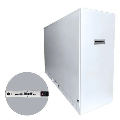 55 Inch Transparent LCD Showcase with Capacitive Touch and 1x2 Splicing Wall LCD Display Cabinet