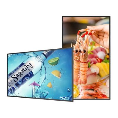 50 Inch Wall Mount LCD Advertising Display with 4K Resolution and Ultra Narrow Edge for Digital Signage