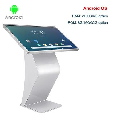 4K Floor Standing Touch Screen Digital Kiosk 50 Inch Capacitive Touchscreen Display