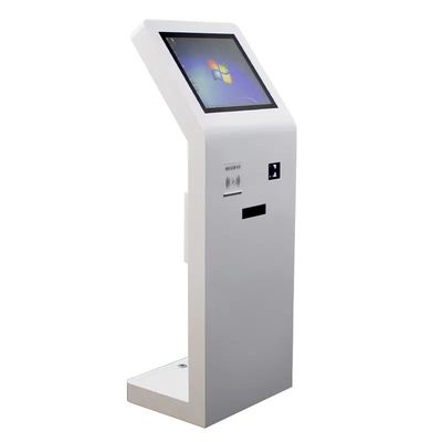 Floor Standing Touch Screen Kiosk 21.5 Inch With IC Card Reader QR Code Scanner