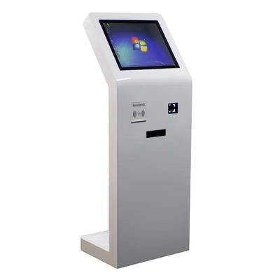 21.5 Inch Floor Standing Touch Screen Kiosk with IC Card Reader and QR Code Scanner