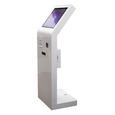 21.5 Inch Floor Standing Touch Screen Kiosk with IC Card Reader and QR Code Scanner