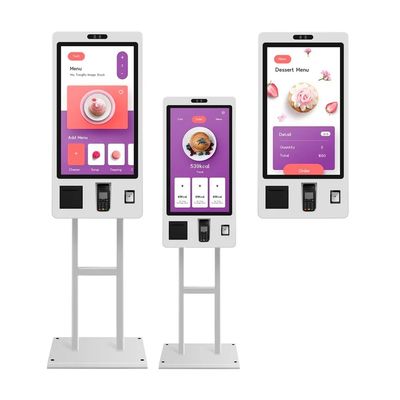 Self Service Touch Screen Ordering Kiosk 21.5 Inch 24 Inch 27 Inch Wall Mounterd