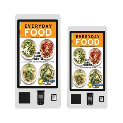21.5 Inch Wall Mounted Capacitive Touch Screen Self Service Ordering Kiosk