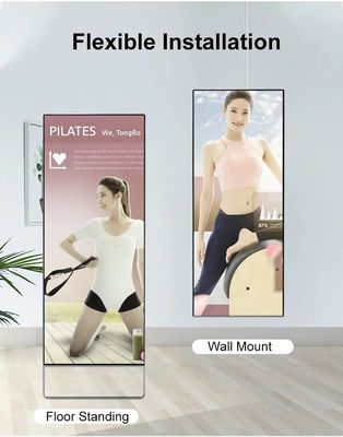 43 Inch Smart Fitness Mirror with Android 7.1 RK3288 and Customized Brightness LCD Advertising Display