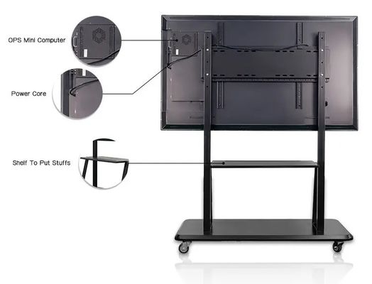 55 Inch Smart Touch Screen Interactive Flat Panel with 16:9 Aspect Ratio and 10 Point Touch