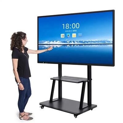 Smart Interactive Flat Panel 75 Inch Touch Screen For Meeting Room ROHS Approved