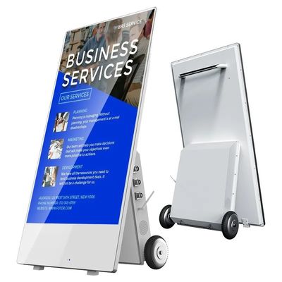 Digital Outdoor Advertising Screen Display 43 inch Battery Powered 1500 nits