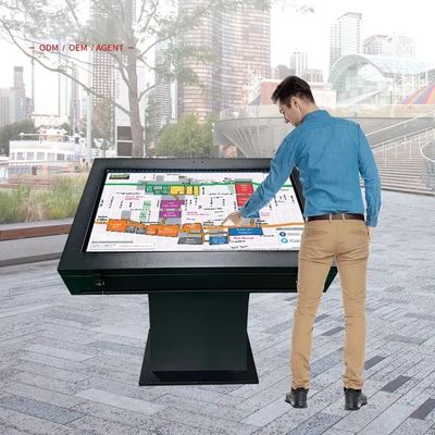 Outdoor Touch Screen Interactive Information Kiosk All In One Stand Alone 43 Inch