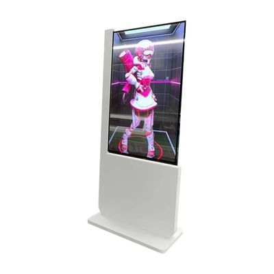 DC 12V 55 Inch Transparent Touch Screen Display Floor Stand All In One Monitor