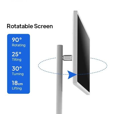 Portable 27 Inch Touch Screen Monitor Rotatable Android Self Service Kiosk