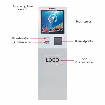 Hotel Hospital Inquiry Self-Service Kiosk 22Inch Touch Screen Bank Bill Terminal
