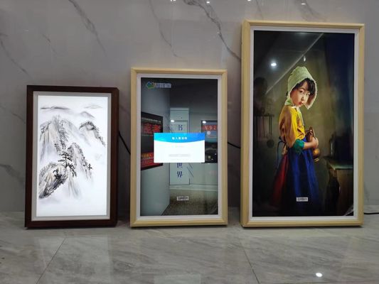 55 Inch LCD Advertising Display with 450cd/m2 Brightness and 3000:1 Contrast Ratio for Commercial Digital Signage