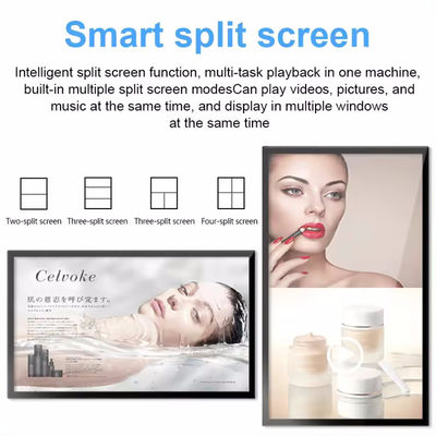 43 Inch LCD Advertising Display with 178° Viewing Angle 3000:1 Contrast Ratio and 125W Power Consumption