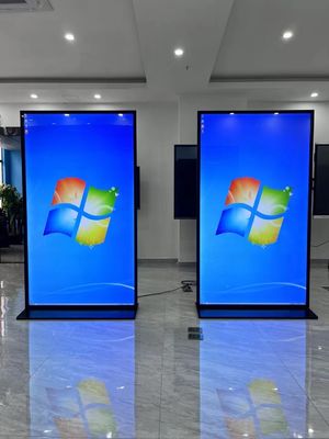 75inch Floor stand Full screen advertising display 178° Viewing Angle 450cd/m2 Brightness