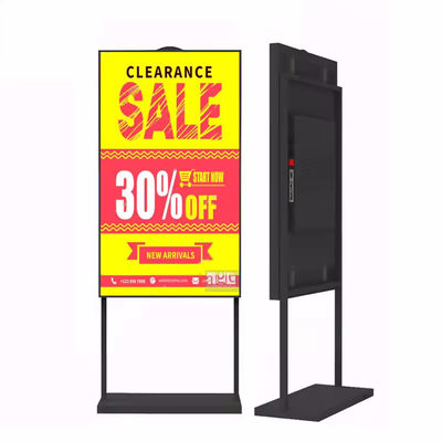 2000-3000 Nits Brightness Window Advertising Display With 4K Wifi