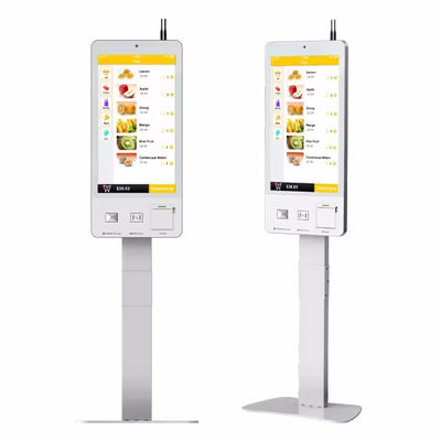 Touchscreen Self Service POS System With LED Lights Supports Face Recognition