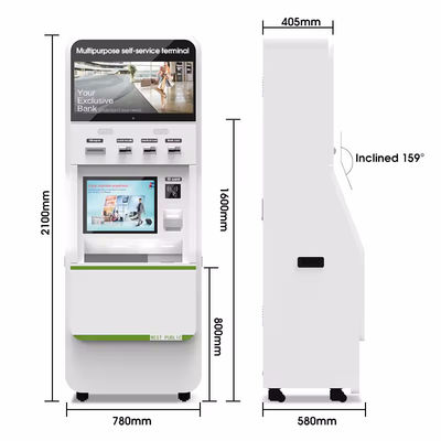 Windows 10 Self Service POS System with Dual Touchscreens and Barcode Scanner