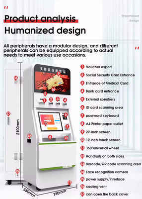 Windows 10 Self Service POS System with Dual Touchscreens and Barcode Scanner