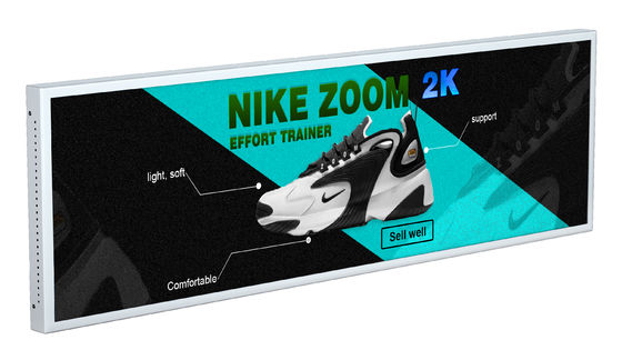 37inch Capacitive Touch Screen Digital Kiosk with High Resolution 3840x1080 and Stretch Strip Display