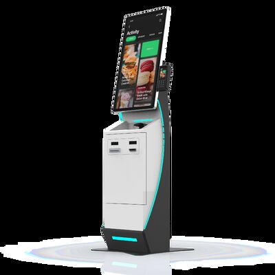 Self Checkin Kiosk with Passport Reader and Windows 10 OS Featuring Customized LED Lights for Enhanced Visitor Management
