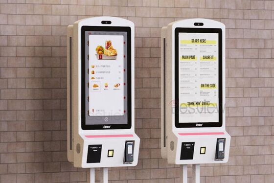 21.5 Inch Floor Standing Self Ordering Kiosk with 10-Point Capacitive Touch Screen and Optional Thermal Printer