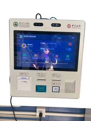 21.5 Inch Floor Standing Self Ordering Kiosk with 10-Point Capacitive Touch Screen and Optional Thermal Printer