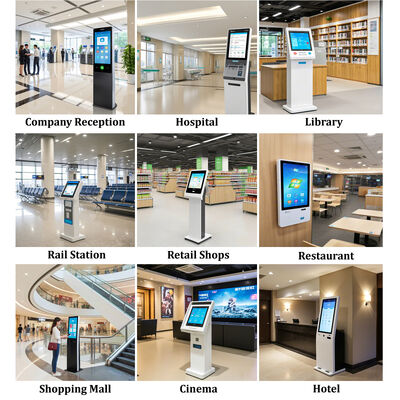 Android POS Self Check-in Kiosk with Passport Scanner and Card Dispenser for Hotels
