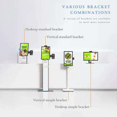 32 Inch Self Ordering Kiosk with 10-Point Capacitive Touch and Multiple Interfaces for Fast Food Restaurants