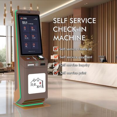 Hotel Self Check-In Kiosk with QR Code Payment and Touch Screen for Floor Standing Self Service
