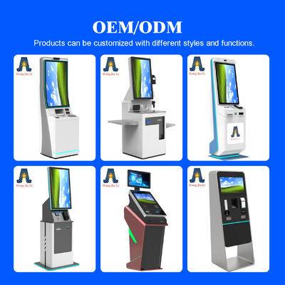 Hotel Self Check-In Kiosk with QR Code Payment and Touch Screen for Floor Standing Self Service