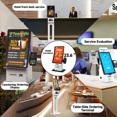 Self Checkin Kiosk with 10-Point Capacitive Touch, 1920X1080 Resolution LCD Display and Cloud-Based CMS for Interactive Self Service