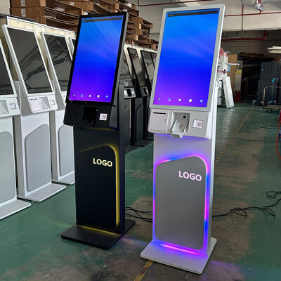27/32 Inch Floor Standing Touch Screen Self Service Kiosk with 1920X1080 Resolution for Self Ordering and Interactive Use