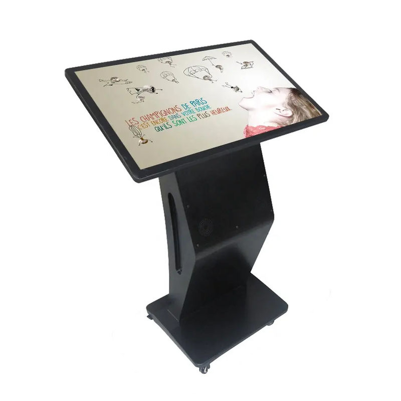 55 Inch Floor Standing All-In-One Kiosk Computer with Infrared Touch Screen and Android or Windows System