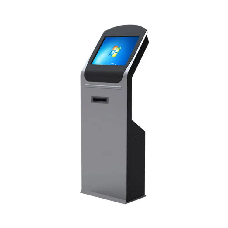 Industrial Floor Standing Touch Screen Self Service Kiosk 19 Inch For Ticket Collecting