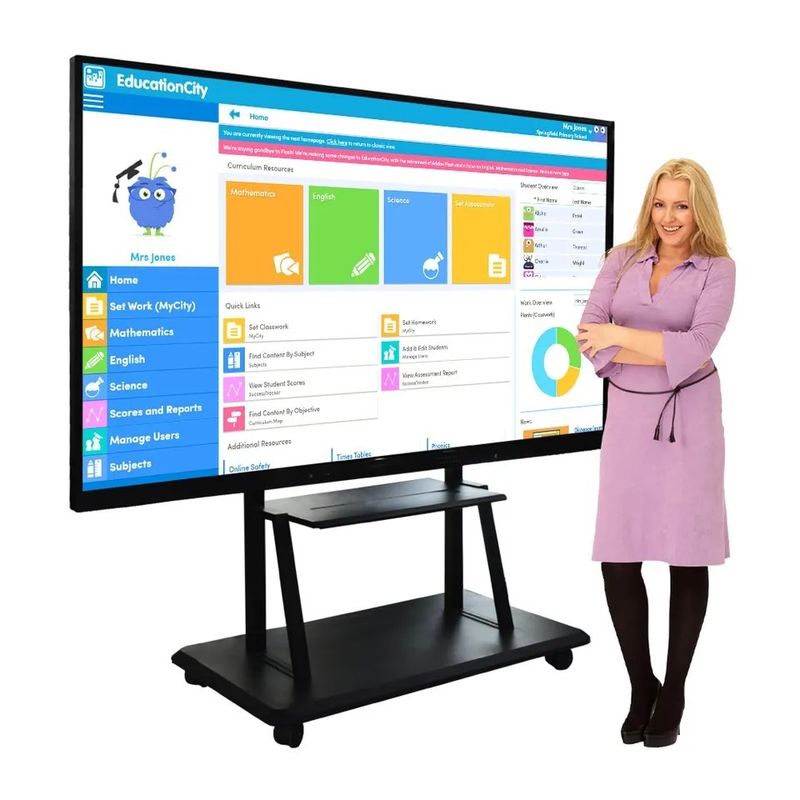110 Inch Digital Interactive Whiteboard with 4K Ultra HD Display and Electromagnetic Pen
