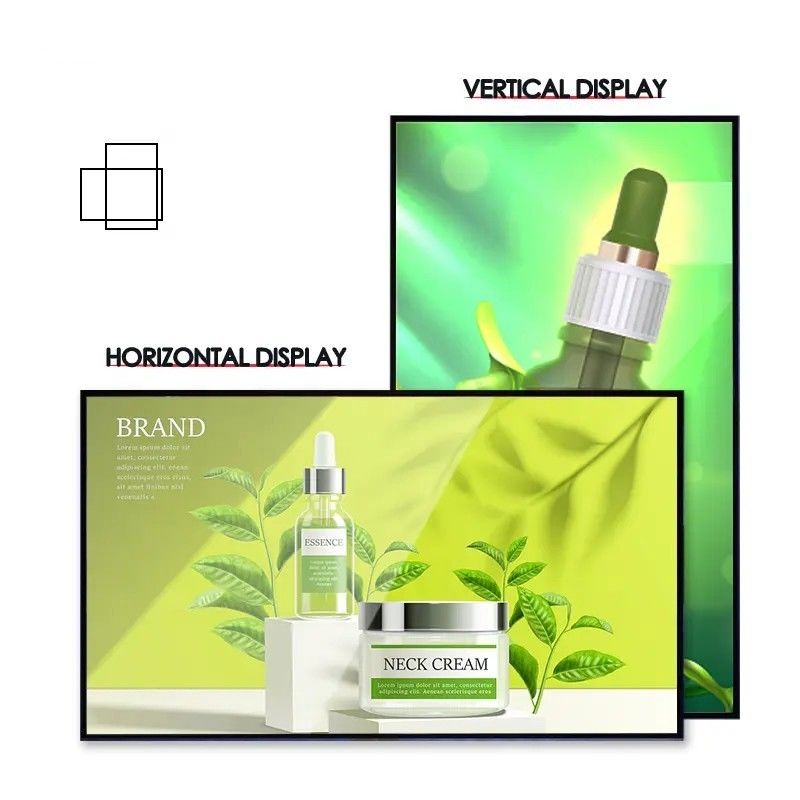 65 Inch Sunlight Readable Digital Signage Display with 3000nits High Brightness for Indoor Advertising