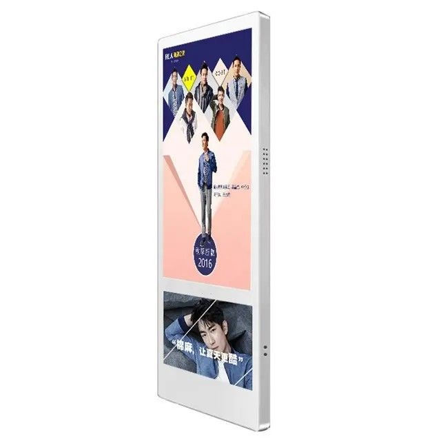 18.5+10.1inch LCD Wall Mounted Elevator Advertising Display with 50W Power and Aluminum Alloy Construction for Digital Signage
