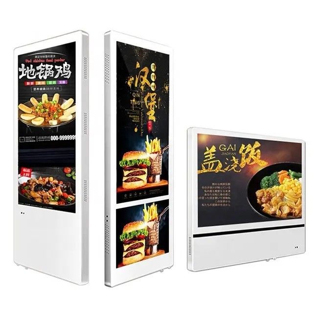 21.5 Inch + 11.6 Inch Elevator Advertising Display with 1920*1080 Resolution Aluminum Alloy and 178° Viewing Angle