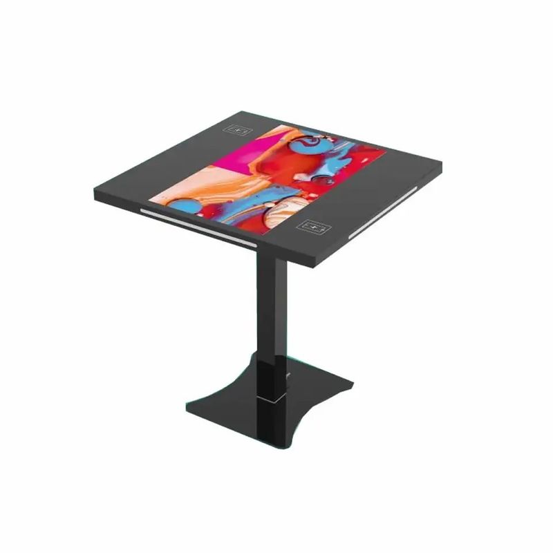 21.5 Inch Dual Screen Interactive Touch Screen Table with Capacitive Touch and Wireless Charge for Smart Coffee and Gaming