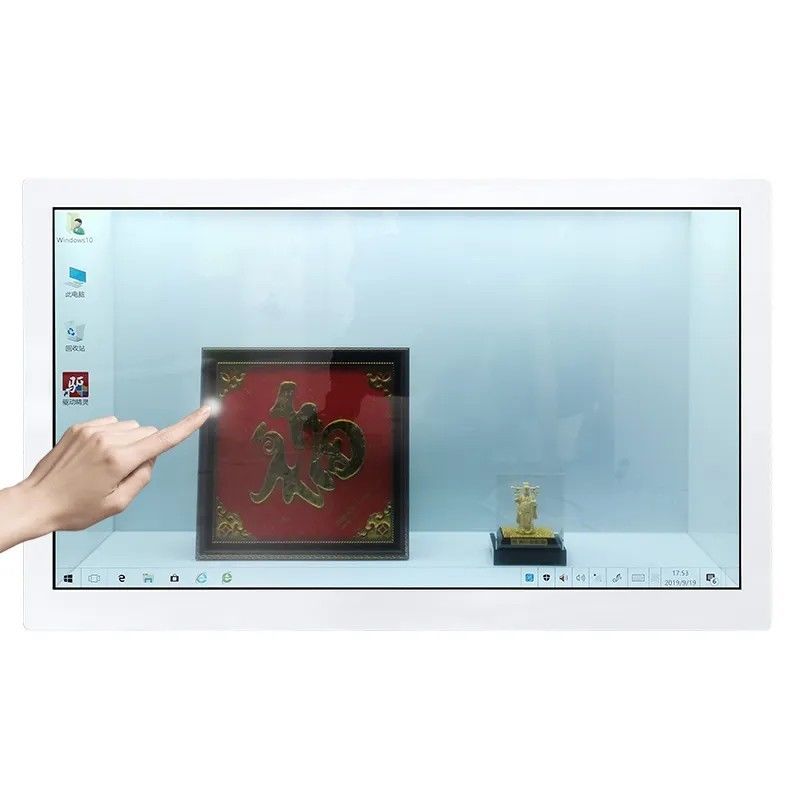 32 Inch Transparent LCD Showcase TFT High Brightness Touch Screen Cabinet