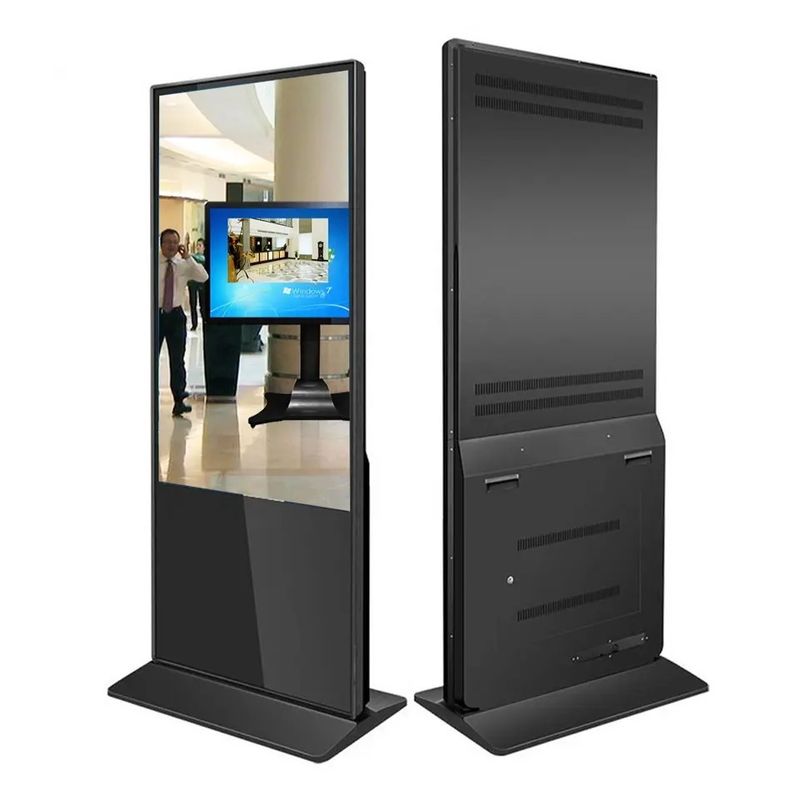 OEM Free Standing LCD Advertising Display Android System Portable 43 Inch